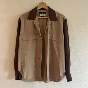 Ralph Lauren Tan and Brown shirt